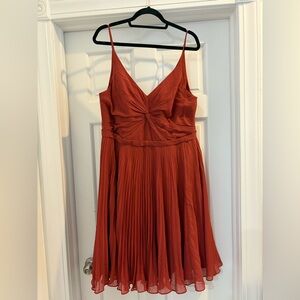 Azazie Strapless Rust Dress